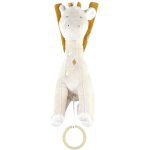 Kalanka - noukie's - mini peluche musicale tiga - doudou tiga mini en veloudoux + anneau en bois - eveil ...