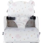 Kalanka - noukie's - rehausseur rose blanc bb de 9 mois a 3 ans chaise enfant avec dossier et coussin ...