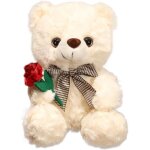 Kalanka - ours en peluche pour la saint - valentin, peluche ourson de 9, 8 pouces avec rose, petit ourson ... Kalanka - ours en peluche pour la saint - valentin, peluche ourson de 9, 8 pouces avec rose, petit ourson ...