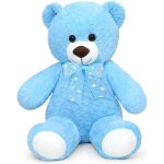 Kalanka - ours en peluche teddy 40 cm, doux et décoratif avec noeud papillon, pour les enfants bleu Kalanka - ours en peluche teddy 40 cm, doux et décoratif avec noeud papillon, pour les enfants bleu