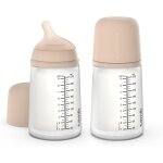 Kalanka - , pack 2 biberons anti - colique zero zero 270 ml avec ttine a dbit moyen (m) en silicone, ...