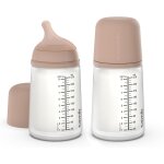 Kalanka - , pack 2 biberons anti - colique zero zero 270 ml avec ttine a dbit moyen (m) en silicone, ...