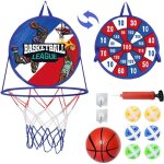 Kalanka - panier basket enfant avec jeu flechette, 2 in 1 balles collantes et mini basket - ball jouet, ...
