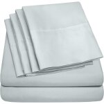 Kalanka - parure de lit 6 pièces en microfibre fine de 1500 fils au pouce carré avec poches profondes ... Kalanka - parure de lit 6 pièces en microfibre fine de 1500 fils au pouce carré avec poches profondes ...