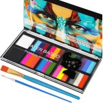Kalanka - peinture corporelle, palette de maquillage enfants, peinture pour le visage, 10 couleurs palette ...