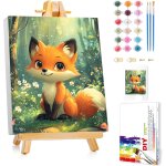 Kalanka - peinture par numros pour enfants avec cadre, motif renard  partir de 5, 6, 7, 8, 9, 10 ans, ...