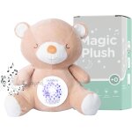 Kalanka - - peluche bruit blanc bebe et veilleuse musicale et lumineuse, jouet bb projecteur avec 15 ...