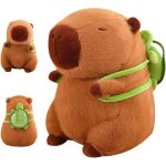 Kalanka - peluche capybara 23cm, sac � dos tortue, cadeau enfants