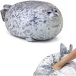 Kalanka - peluche foca coussin g�ant, 30cm mignon peluche animale avec corps rond doux, cadeau pour enfants ...