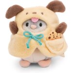 Kalanka - peluche hamster shai 8 cm avec cookie & costume de chien en bo�te cadeau 8, 5x6, 5x10 cm gris ...