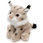 Kalanka - - peluche de lynx - 13 cm (longueur) - peluche chat - doudou