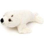 Kalanka - - peluche phoque (blanc) u2013 19 cm (longueur) u2013 phoque en peluche, doudou Kalanka - - peluche phoque (blanc) u2013 19 cm (longueur) u2013 phoque en peluche, doudou