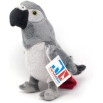 Kalanka - perroquet gris du gabon, 20 cm, doudou oiseau perroquet Kalanka - perroquet gris du gabon, 20 cm, doudou oiseau perroquet