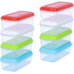Kalanka - petit pot conservation bb - lot de 8 pot bebe repas 250 ml - plastique & hermetique - mini ...