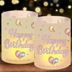 Kalanka - photophore - dcoration de table d'anniversaire - happy birthday - cadeau pour homme et femme ...