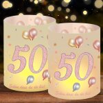 Kalanka - photophore - dcoration de table d'anniversaire - happy birthday - cadeau pour homme et femme ...