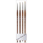 Kalanka - pinceau srie 8504 martre imtation sable, set 4 pcs 6 / 0 , 3 / 0, 2 / 0 , 0. ( france)