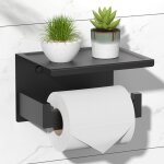 Kalanka - porte rouleau papier toilette auto - adhsif avec tablette, support papier toilette mural pour ...