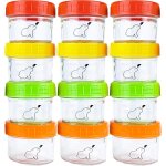 Kalanka - pot en verre bebe 120 ml (lot de 12) - pot de conservation bebe avec couvercle hermtique adapt ...