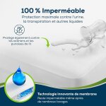Kalanka - protge - matelas impermable 80x200 cm pour lit enfant u2013 drap - housse etanche, alse ...