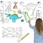 Kalanka - rouleau de papier dessin, 3m rouleau de coloriage adhsif, children's drawing roll coloring ...