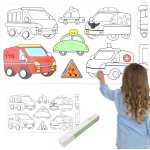 Kalanka - rouleau de papier dessin, 3m rouleau de coloriage adhsif, children's drawing roll coloring ...