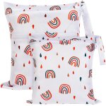 Kalanka - sacs a couches lavables, 2 pices sacs etanches a couches rutilisables, impermable double ...