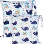 Kalanka - sacs a couches lavables, 2 pices sacs etanches a couches rutilisables, impermable double ...