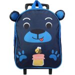Kalanka - sac  dos  roulettes 31 cm maternelle kids bleu ours