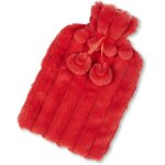Kalanka - sac d'eau chaude, boule d'eau chaude, 2 l, 32 x 12 cm, couverture douce en fourrure, chaude ...