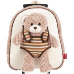Kalanka - sac  roulette scolaire maternelle et peluche douce pour enfant 3 4 5 ans - mini sac  dos ...