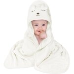 Kalanka - serviette de bain capuche b�b�, 80x80 cm, cape de bain b�b� a capuche, drap serviette de bain ...