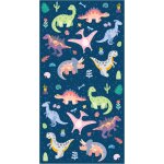 Kalanka - serviette de bain pour enfant - serviette de plage 100% coton - 70 x 140 cm - motif dinosaure ...