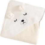 Kalanka - serviette a capuche pour bb aux oreilles mignonnes, extra douce et absorbante, cadeau naissance, ...