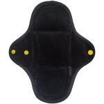 Kalanka - ® serviette hyginique lavable noire - coton bio, fabrique en france - jour