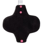 Kalanka - ® serviette hyginique lavable noire - coton bio, fabrique en france (jour max)