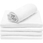 Kalanka - set de 5 linge de crachat en mousseline, langes bb, coton, 80x80cm