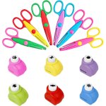 Kalanka - set de ciseaux enfants, ciseaux cranteurs enfants, une variété de motifs amusants, contient ... Kalanka - set de ciseaux enfants, ciseaux cranteurs enfants, une variété de motifs amusants, contient ...
