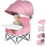 Kalanka - sige rehausseur pliable pour bb, chaise haute de voyage pour tout - petits avec plateau ...