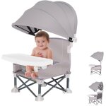 Kalanka - sige rehausseur pliable pour bb, chaise de salle a manger avec pare - soleil amovible, portable ...
