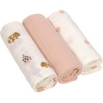 Kalanka - lssig bb couverture de puriculture drap de puriculture lot de 3 en coton 85 x 85 cm / ...