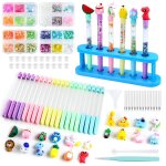 Kalanka - stylos cratifs etincelants avec capuchons animaux mignons, kit de 20 stylos pour la maison, ...