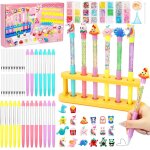 Kalanka - fabrique a stylos, kit de creation stylo enfant, 20 pices atelier des stylos avec 120 accessoires, ...
