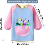 Kalanka - tablier de peinture impermable  manches longues pour enfants avec poches pour peindre, cuisine ...
