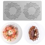 Kalanka - tapis de dentelle fondant en silicone, moule d'empreinte artisanale de sucre dcoration de ...