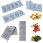 Kalanka - tapis de dentelle de silicone, 5 pices dentelle fondant moule, moule silicone dentelle, moule ...