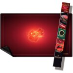 Kalanka - - tapis de jeu neoprene rouge rubis grande longueur 60 x 100 cm pour jeux de cartes, jeux de ...