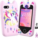 Kalanka - telephone portable enfant jouet - t�l�phone pour enfant avec ecran tactile, cam�ras, apprentissage ...