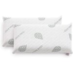 Kalanka - textilhome - lot de 2 oreiller en mousse viscoélastique - 60 cm (mousse a mémoire de forme) ... Kalanka - textilhome - lot de 2 oreiller en mousse viscoélastique - 60 cm (mousse a mémoire de forme) ...