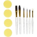 Kalanka - trousse maquillage enfant - 5 pinceaux souples et 4 eponges inclus - id�ale pour maquillage ...